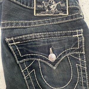 True Religion Women's Indigo Straight Leg Jeans USED